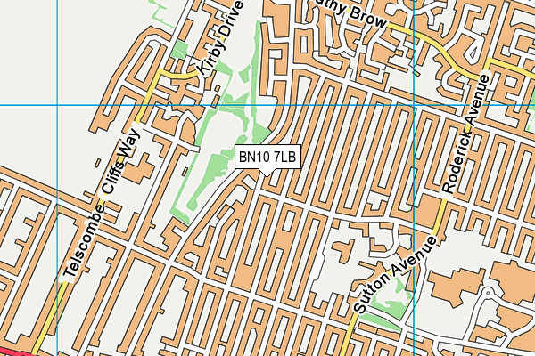 BN10 7LB map - OS VectorMap District (Ordnance Survey)