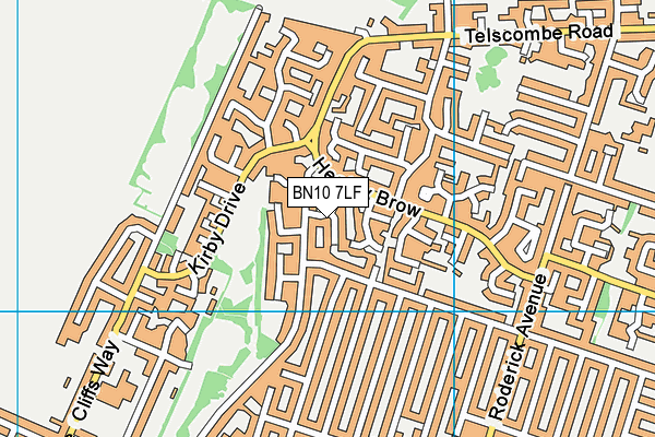 BN10 7LF map - OS VectorMap District (Ordnance Survey)