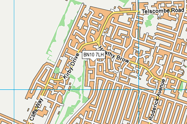 BN10 7LH map - OS VectorMap District (Ordnance Survey)