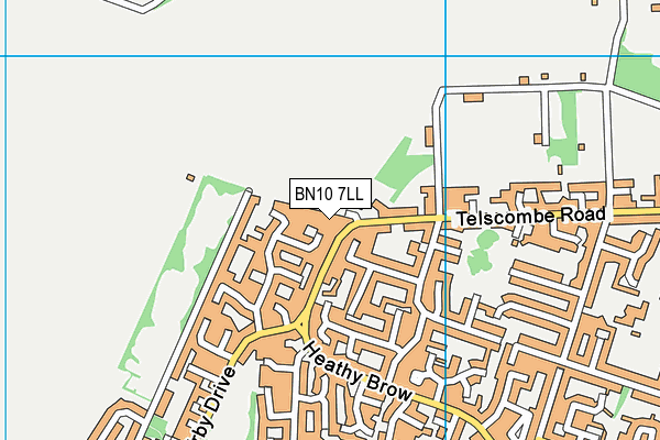 BN10 7LL map - OS VectorMap District (Ordnance Survey)
