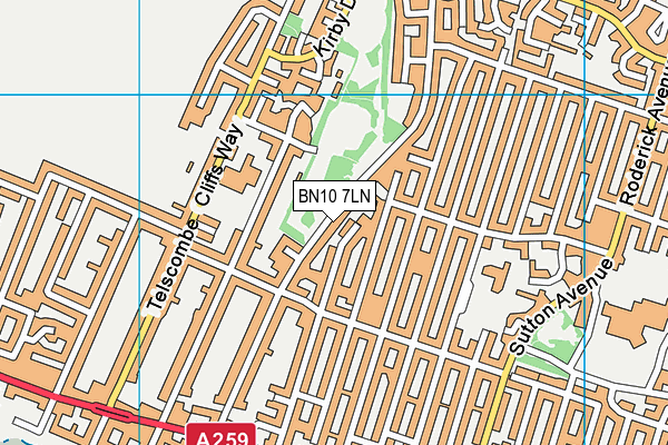 BN10 7LN map - OS VectorMap District (Ordnance Survey)