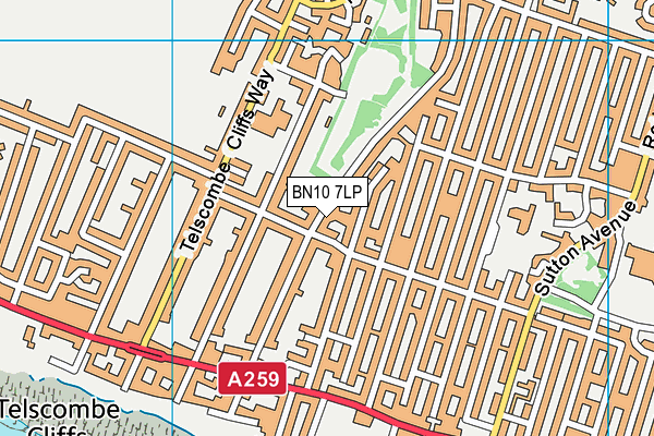 BN10 7LP map - OS VectorMap District (Ordnance Survey)
