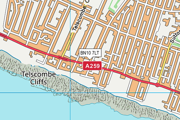 BN10 7LT map - OS VectorMap District (Ordnance Survey)