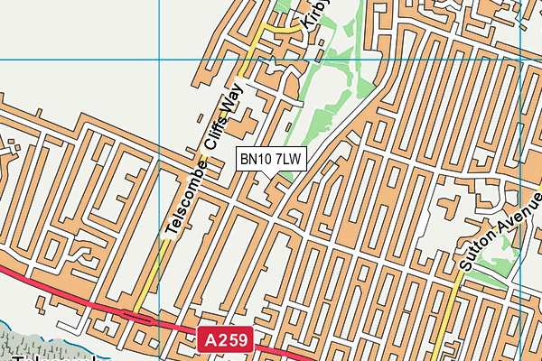 BN10 7LW map - OS VectorMap District (Ordnance Survey)