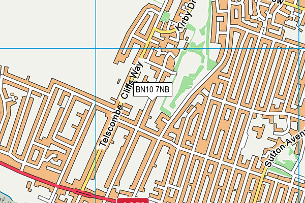 BN10 7NB map - OS VectorMap District (Ordnance Survey)