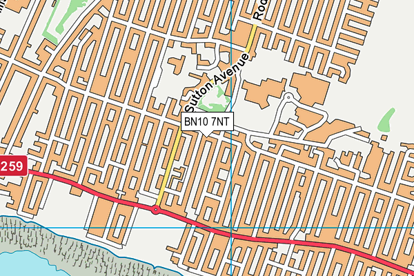 BN10 7NT map - OS VectorMap District (Ordnance Survey)
