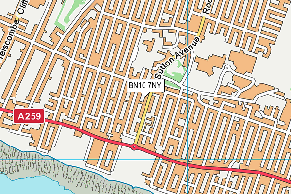 BN10 7NY map - OS VectorMap District (Ordnance Survey)