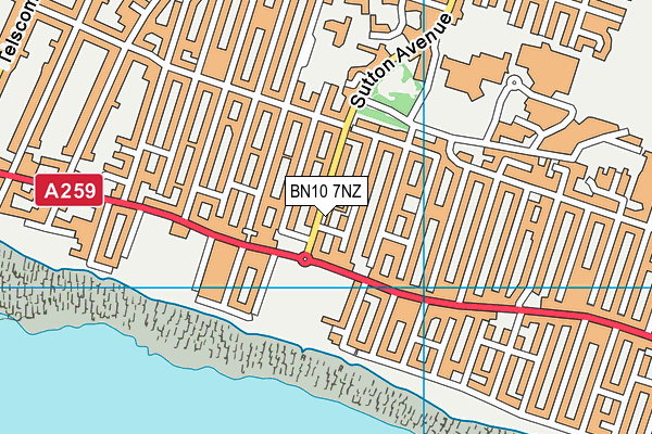 BN10 7NZ map - OS VectorMap District (Ordnance Survey)