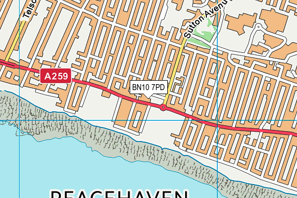 BN10 7PD map - OS VectorMap District (Ordnance Survey)