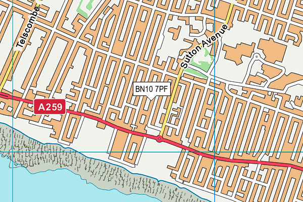 BN10 7PF map - OS VectorMap District (Ordnance Survey)