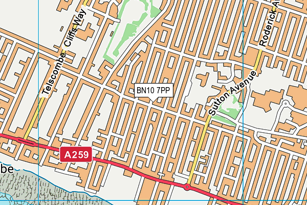 BN10 7PP map - OS VectorMap District (Ordnance Survey)