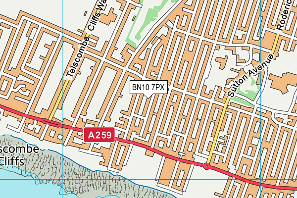 BN10 7PX map - OS VectorMap District (Ordnance Survey)