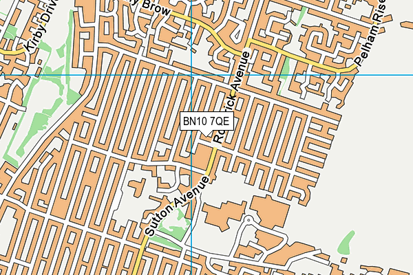 BN10 7QE map - OS VectorMap District (Ordnance Survey)