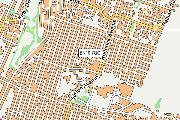 BN10 7QG map - OS VectorMap District (Ordnance Survey)