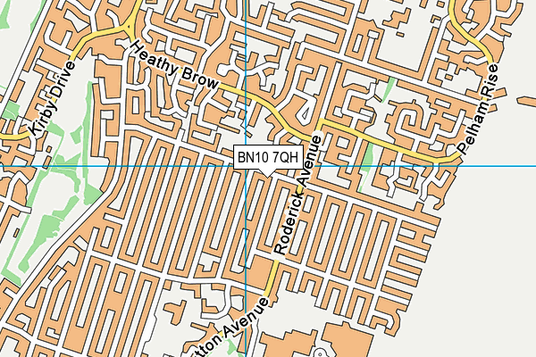BN10 7QH map - OS VectorMap District (Ordnance Survey)