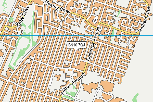 BN10 7QJ map - OS VectorMap District (Ordnance Survey)