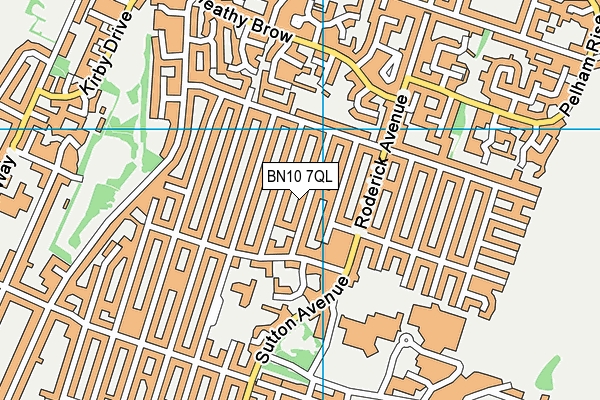 BN10 7QL map - OS VectorMap District (Ordnance Survey)