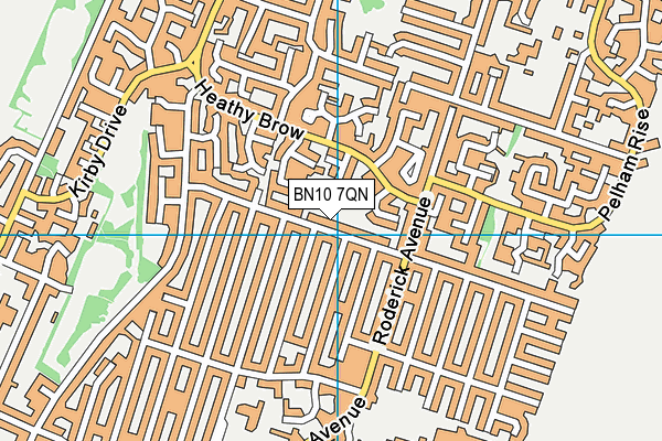 BN10 7QN map - OS VectorMap District (Ordnance Survey)