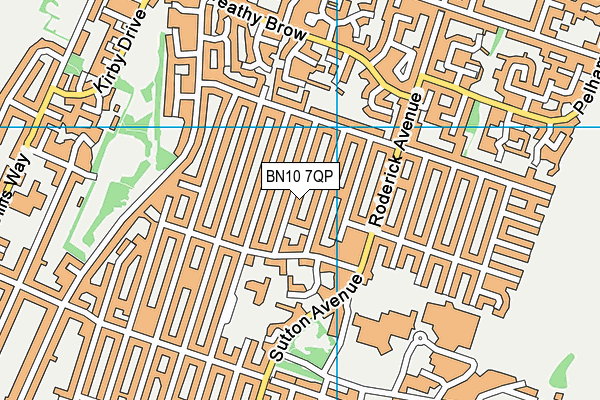 BN10 7QP map - OS VectorMap District (Ordnance Survey)