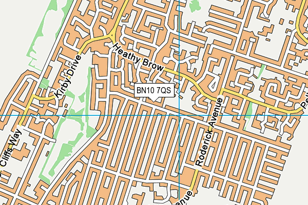 BN10 7QS map - OS VectorMap District (Ordnance Survey)