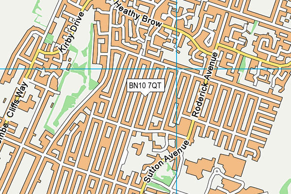 BN10 7QT map - OS VectorMap District (Ordnance Survey)