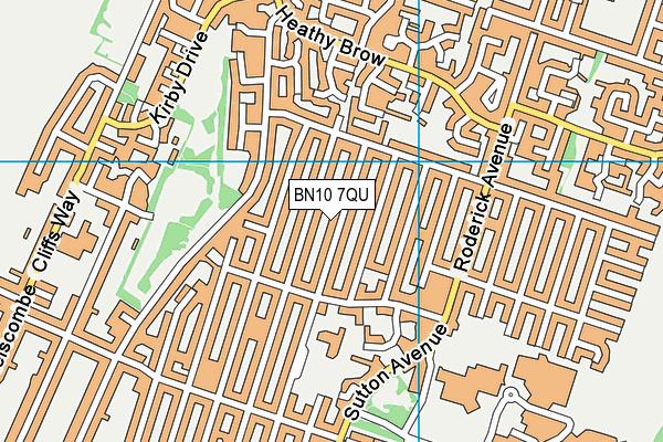 BN10 7QU map - OS VectorMap District (Ordnance Survey)