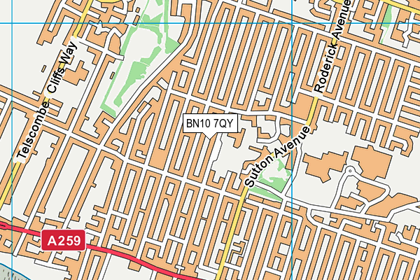 BN10 7QY map - OS VectorMap District (Ordnance Survey)