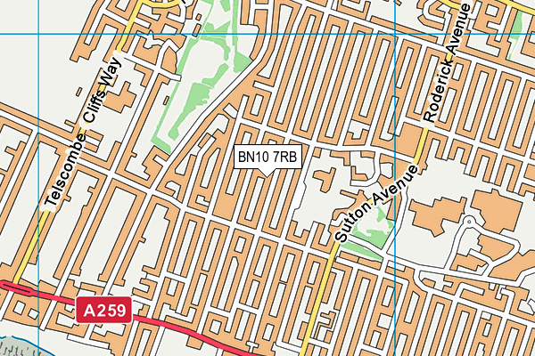 BN10 7RB map - OS VectorMap District (Ordnance Survey)