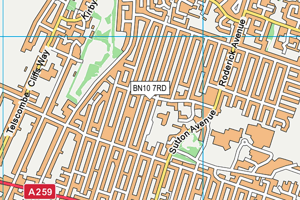 BN10 7RD map - OS VectorMap District (Ordnance Survey)