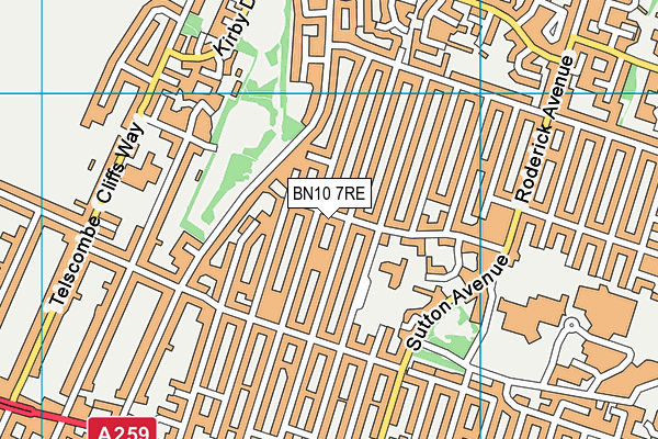 BN10 7RE map - OS VectorMap District (Ordnance Survey)