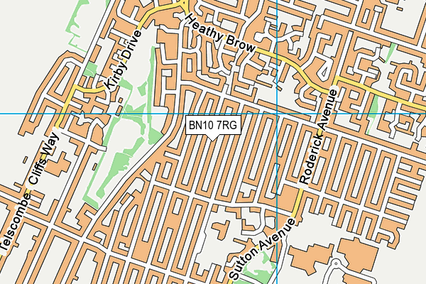 BN10 7RG map - OS VectorMap District (Ordnance Survey)