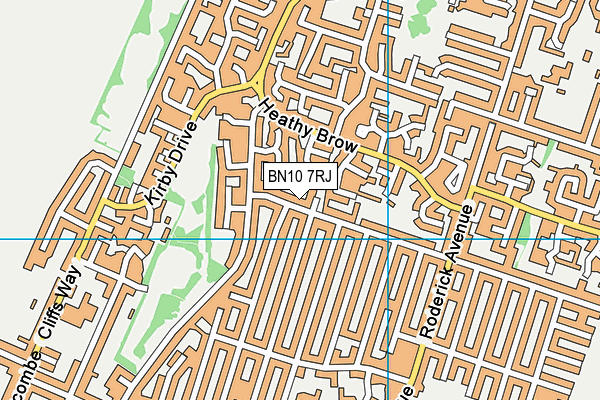 BN10 7RJ map - OS VectorMap District (Ordnance Survey)