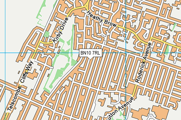 BN10 7RL map - OS VectorMap District (Ordnance Survey)