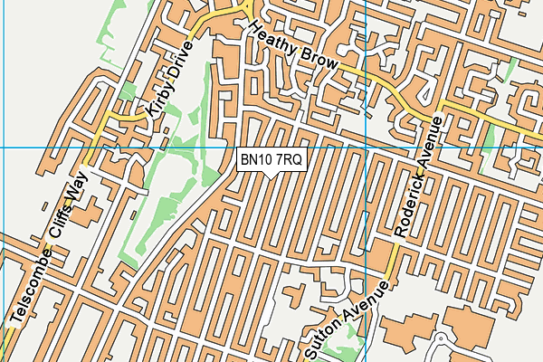 BN10 7RQ map - OS VectorMap District (Ordnance Survey)