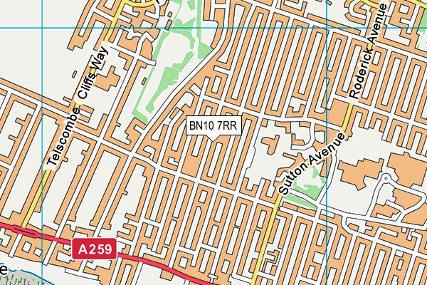BN10 7RR map - OS VectorMap District (Ordnance Survey)