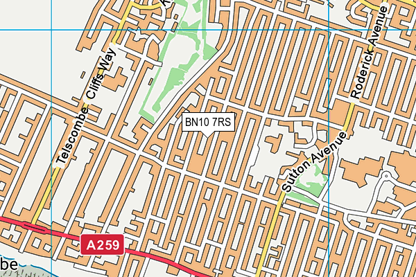 BN10 7RS map - OS VectorMap District (Ordnance Survey)