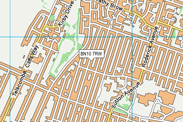 BN10 7RW map - OS VectorMap District (Ordnance Survey)