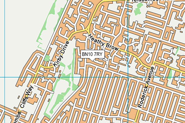 BN10 7RY map - OS VectorMap District (Ordnance Survey)