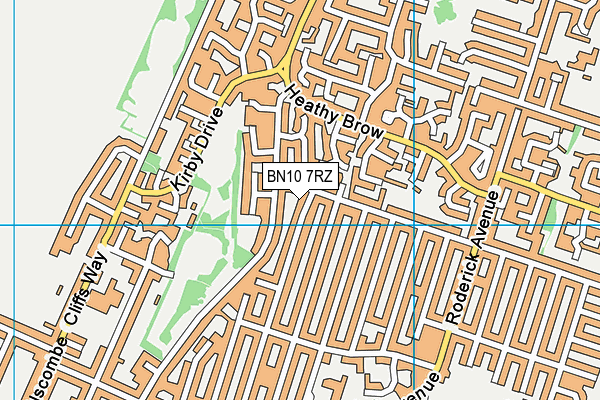 BN10 7RZ map - OS VectorMap District (Ordnance Survey)