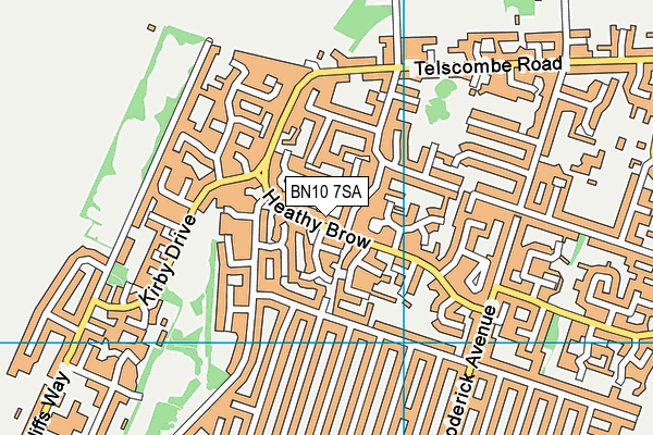 BN10 7SA map - OS VectorMap District (Ordnance Survey)