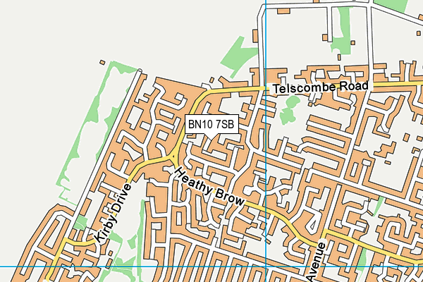 BN10 7SB map - OS VectorMap District (Ordnance Survey)