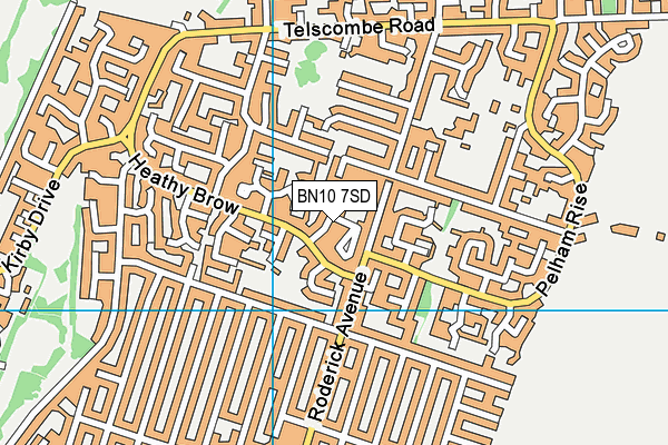 BN10 7SD map - OS VectorMap District (Ordnance Survey)
