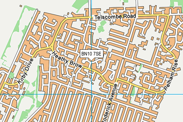 BN10 7SE map - OS VectorMap District (Ordnance Survey)