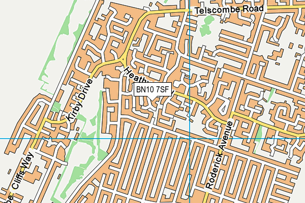 BN10 7SF map - OS VectorMap District (Ordnance Survey)