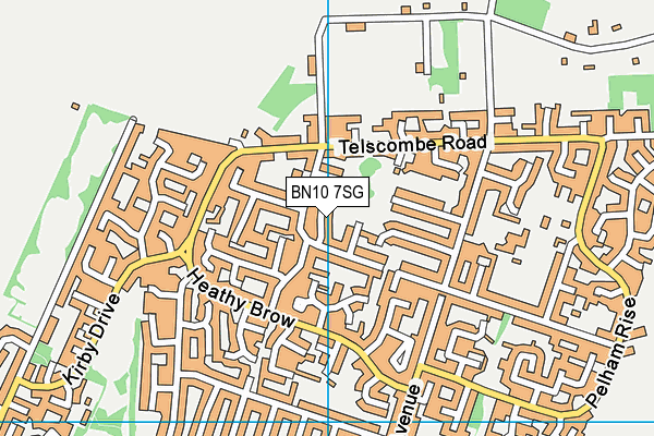 BN10 7SG map - OS VectorMap District (Ordnance Survey)