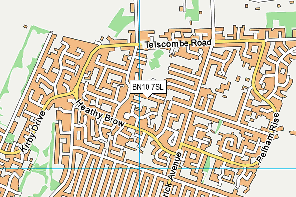 BN10 7SL map - OS VectorMap District (Ordnance Survey)