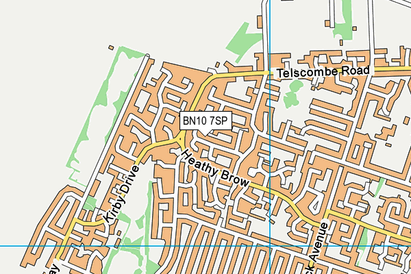 BN10 7SP map - OS VectorMap District (Ordnance Survey)