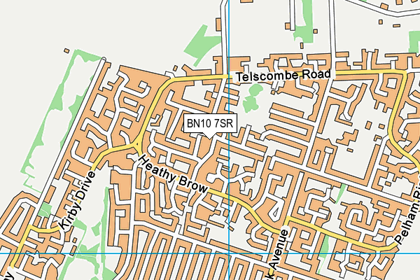 BN10 7SR map - OS VectorMap District (Ordnance Survey)