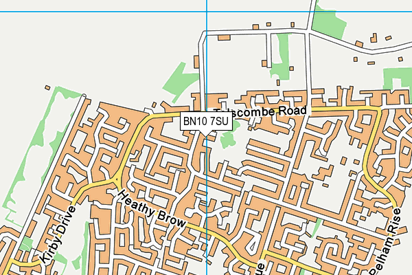 BN10 7SU map - OS VectorMap District (Ordnance Survey)