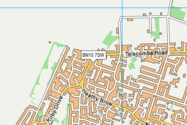 BN10 7SW map - OS VectorMap District (Ordnance Survey)